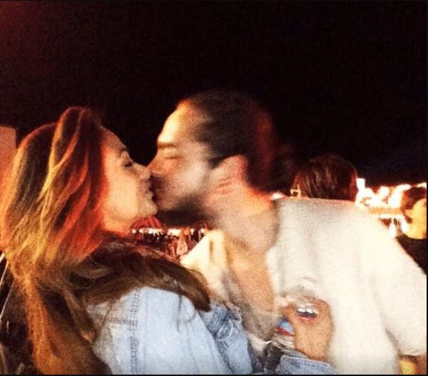 Ria Sommerfeld and Tom Kaulitz Kissing in public